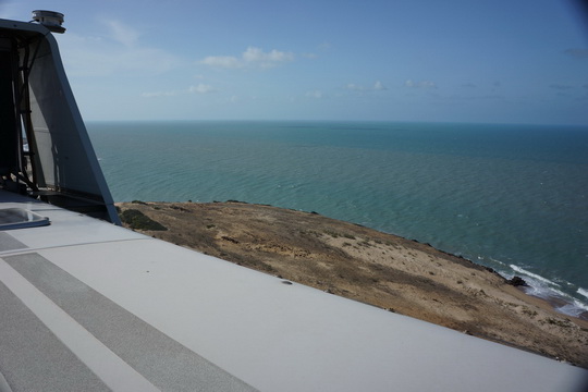 O mar visto de cima da Nacele